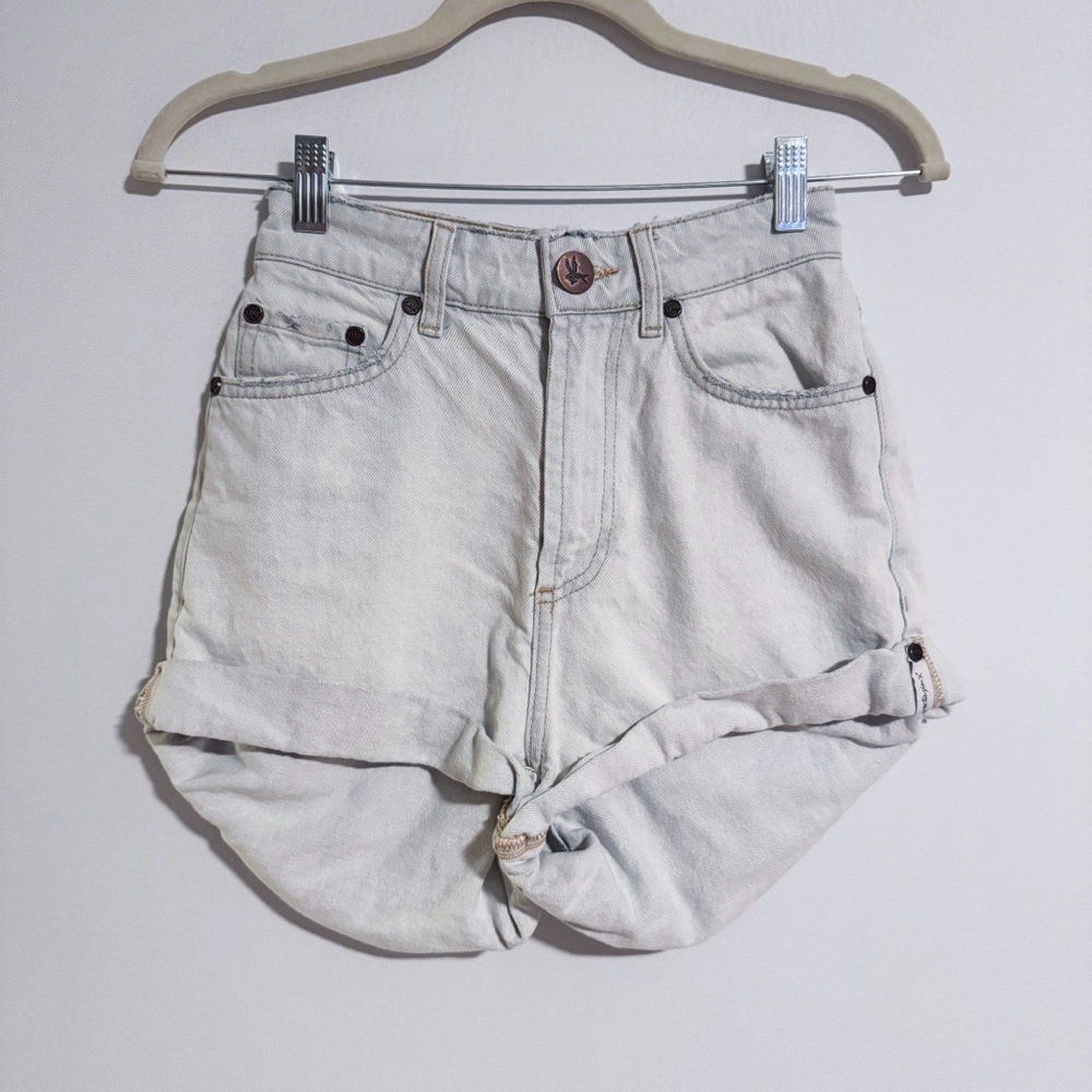 One Teaspoon - Light Blue High Waist Bandits Shorts